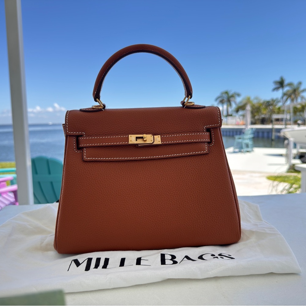 Mille UK Margot Brown Handbag with 2 straps